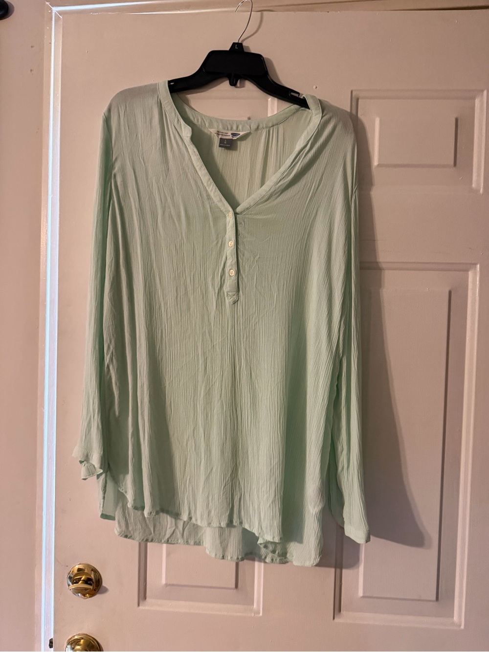 Old Navy Mint Green Long-Sleeve Henley Tunic